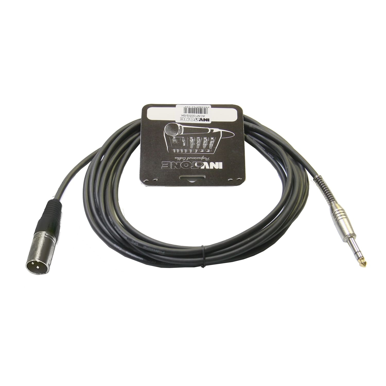INVOTONE ACM1005S/BK - Микрофонный кабель, 6,3 джек стерео <-> XLR (папа)