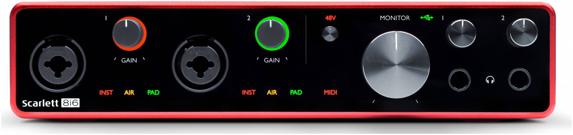 FOCUSRITE Scarlett 8i6 3rd Gen аудио интерфейс USB, 8 входов/6 выходов