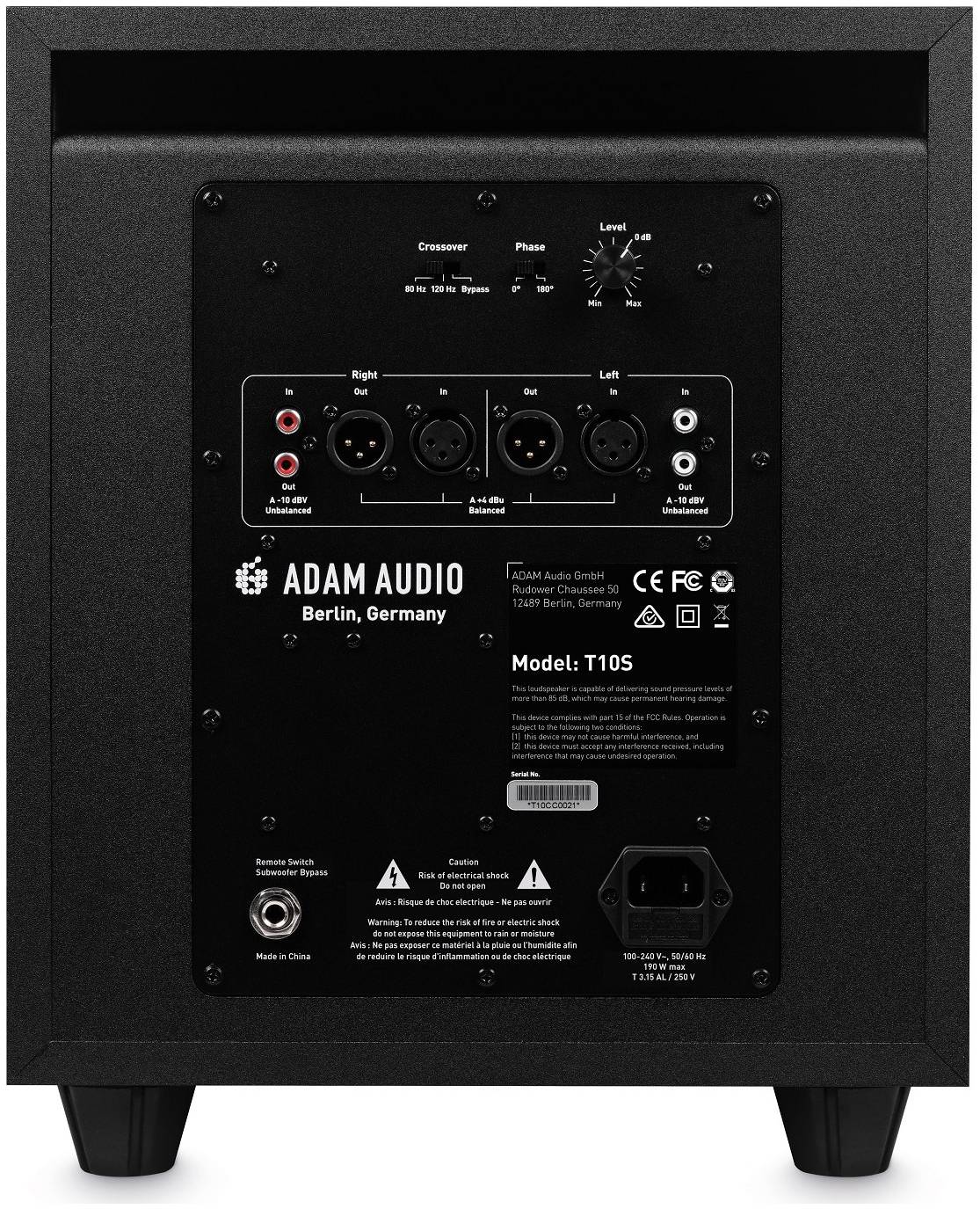 ADAM T10S - активный сабвуфер 130 Вт