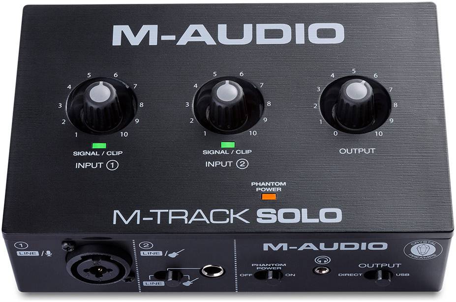 M-AUDIO M-Track Solo - аудиоинтерфейс USB 24бит/48кГц.