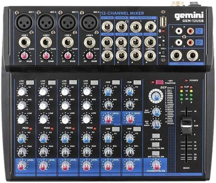 GEMINI GEM-12USB - Микшерный пульт