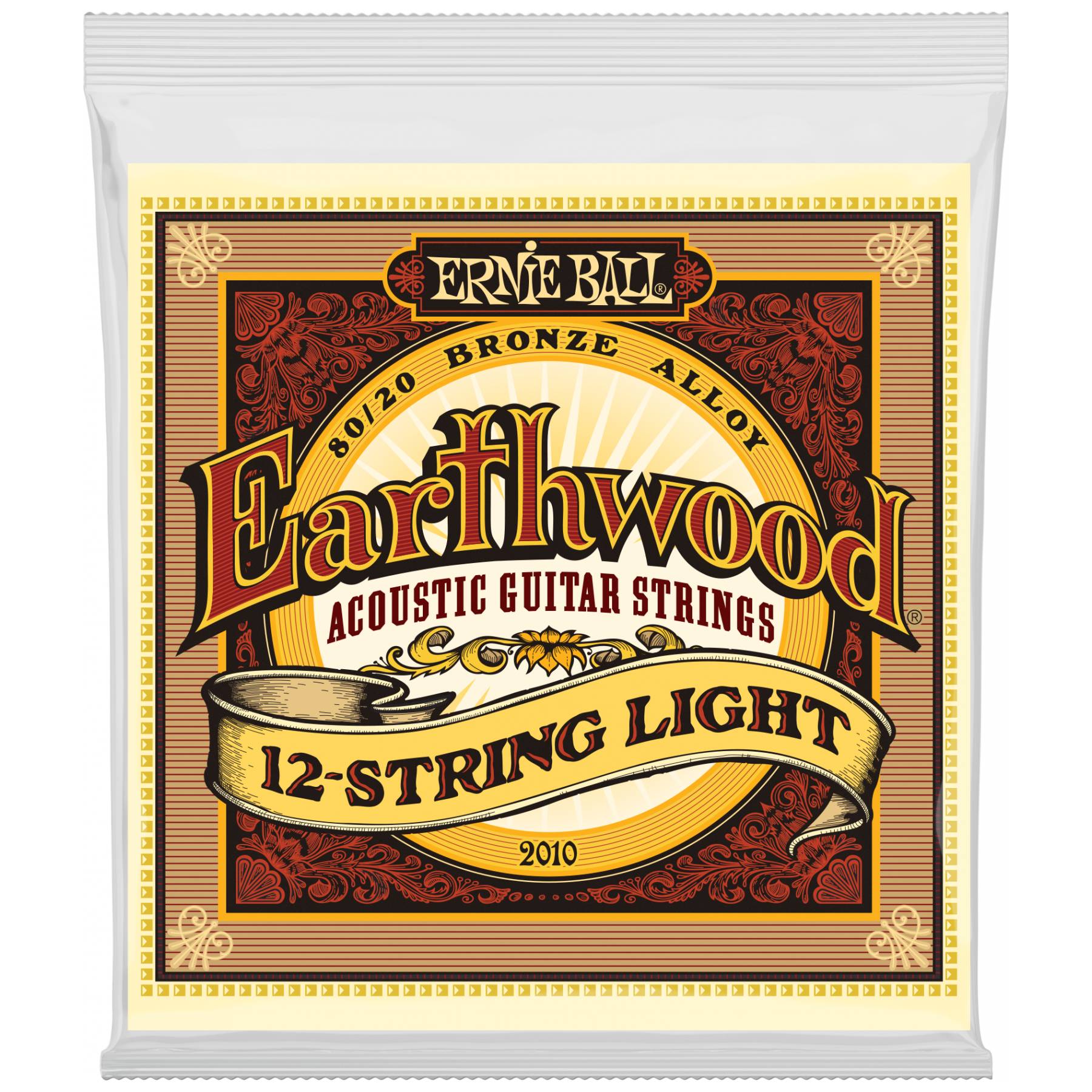 ERNIE BALL 2010 Earthwood 80/20 Bronze Light 9-46 - Струны для 12 струнной акустической гитары