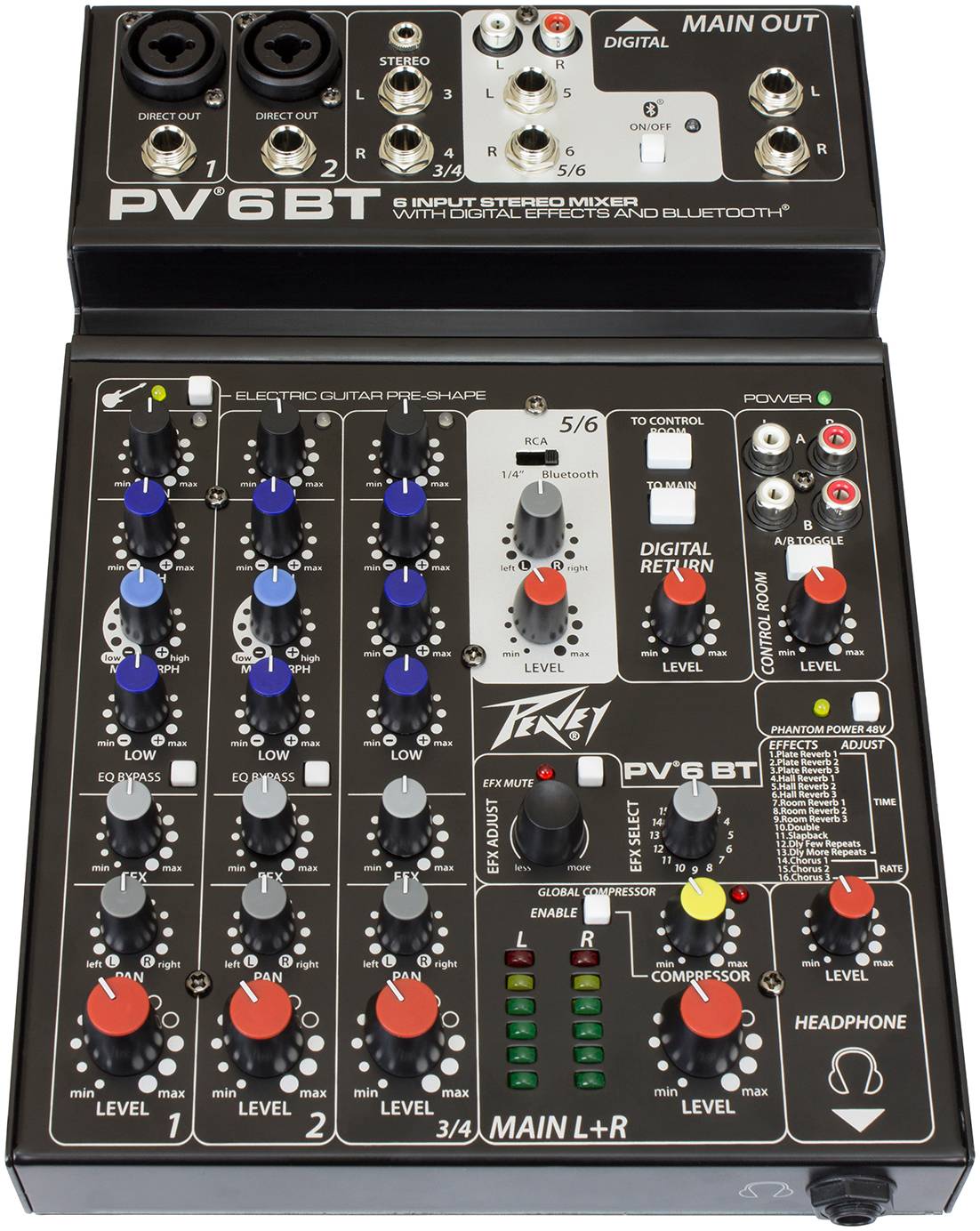 PEAVEY PV 6 BT - Микшерный пульт