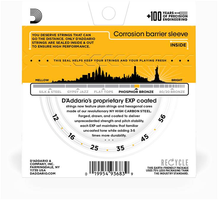 D'ADDARIO EXP19 - Струны для акустической гитары
