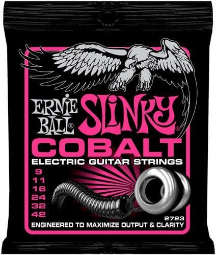 Ernie Ball P02723 Cobalt Super Slinky Комплект cтрун для электрогитары, кобальт 9-42,