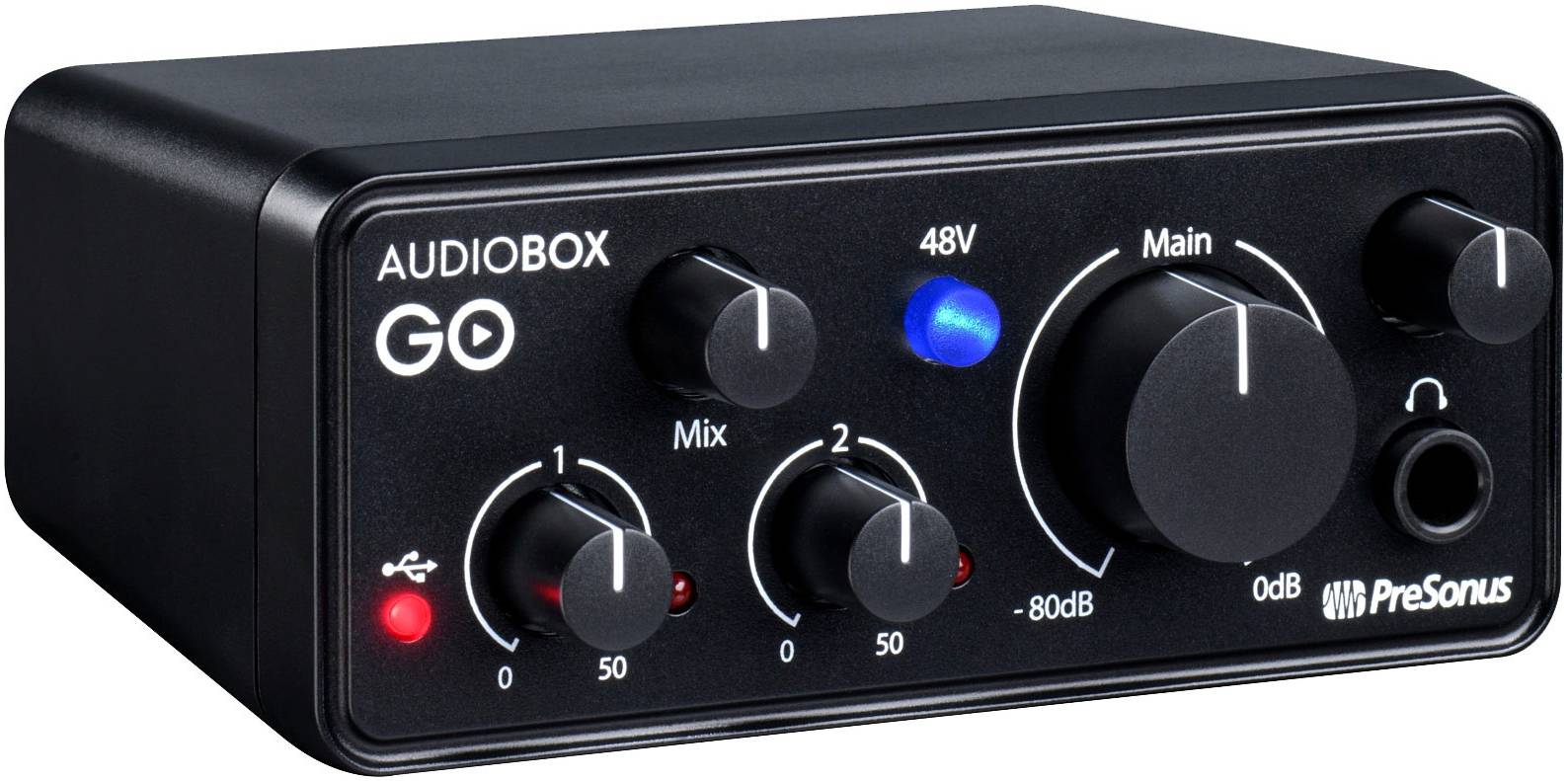 PRESONUS AudioBox GO - аудиоинтерфейс USB 24бит/96кГц, USB-C.