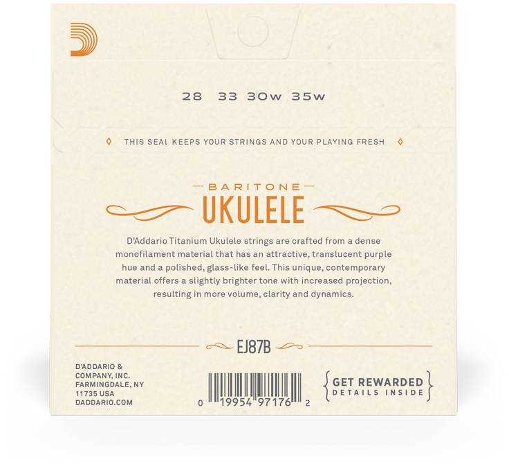D'ADDARIO EJ87 B - Струны для укулеле баритон