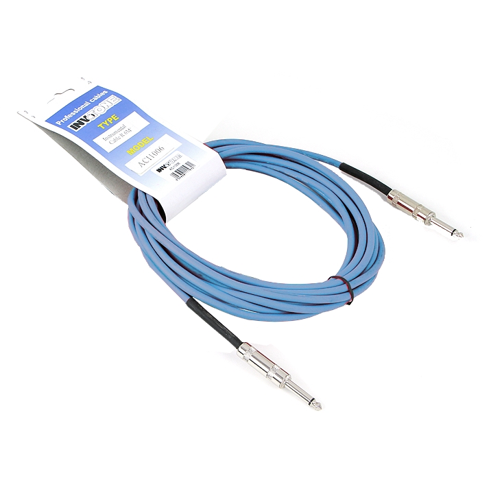 INVOTONE ACI1004 B - инструментальный кабель, 6,3 джек моно <-> 6,3 джек моно, длина 4 м (черный)