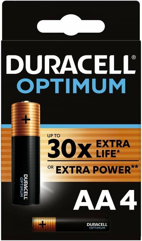 DURACELL LR6-4BL Optimum уп 4 шт - Батарейка тип AA