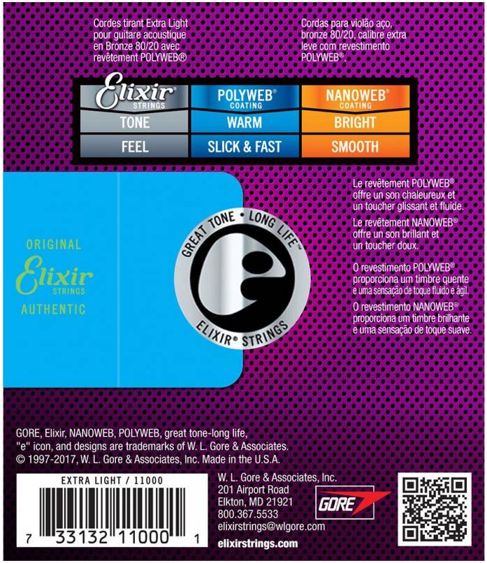 ELIXIR 11000 - Струны для акустической гитары