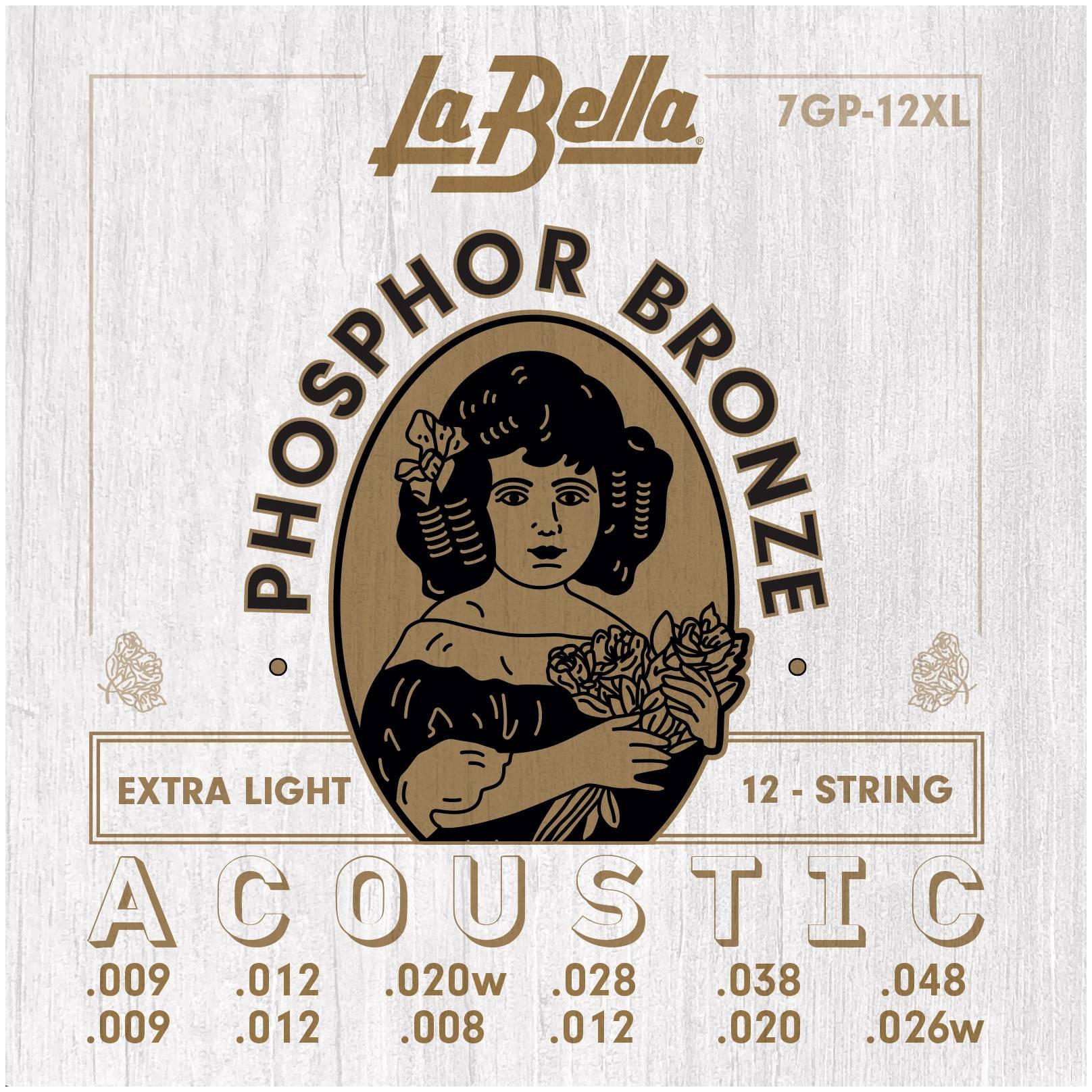 LA BELLA 7GP-12XL - Струны для 12 струнной акустической гитары