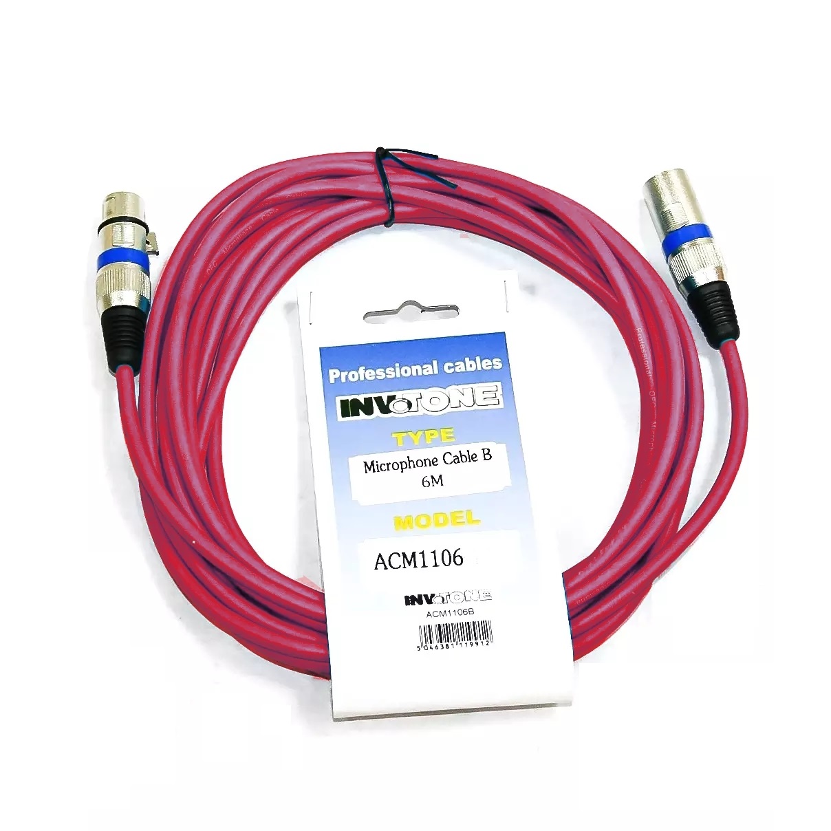 INVOTONE ACM1110/R - Микрофонный кабель, XLR(M) <-> XLR(F)