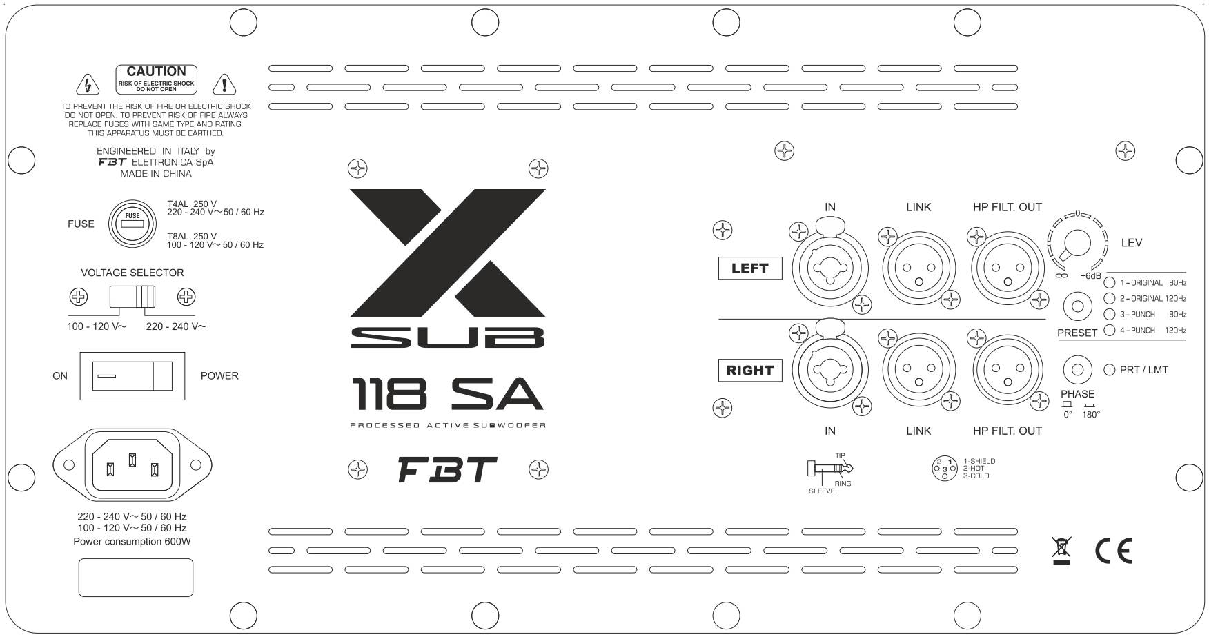 FBT X-SUB 118SA - Сабвуфер