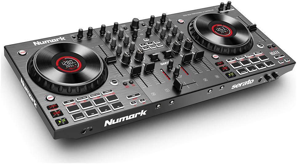 NUMARK NS4FX - DJ-контроллер 4-х канальный, 2 сенсорных 6-дюймовых джога.