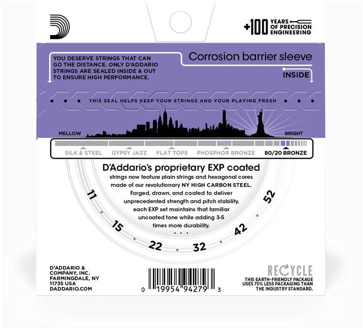 D'ADDARIO EXP13 - Струны для акустической гитары