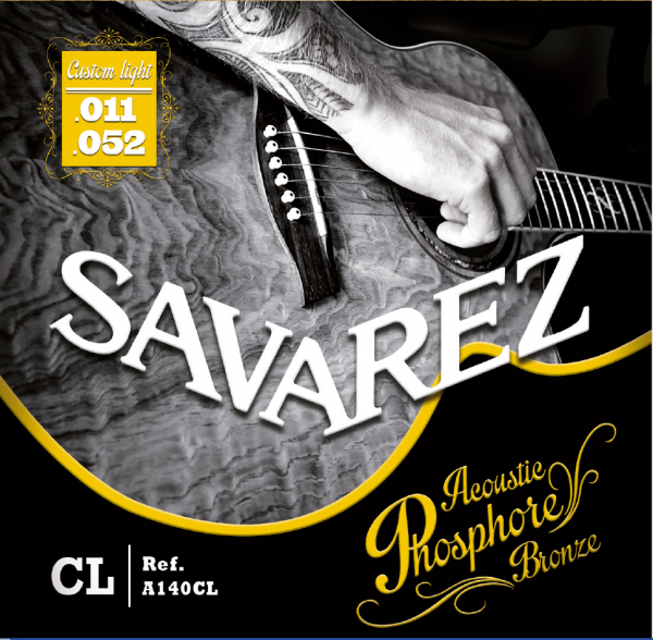 Savarez A140CL Комплект струн для акустической гитары, фосфорная бронза, Custom Light, 11-52