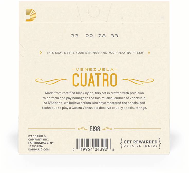 D'ADDARIO EJ98 - Струны для куатро