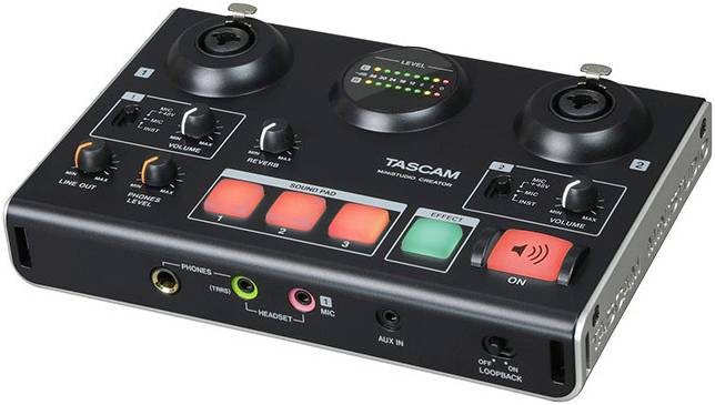 TASCAM US-42B -аудиоинтерфейс USB для подкастов и стримов, АЦП/ЦАП: 24бит/96кГц,...