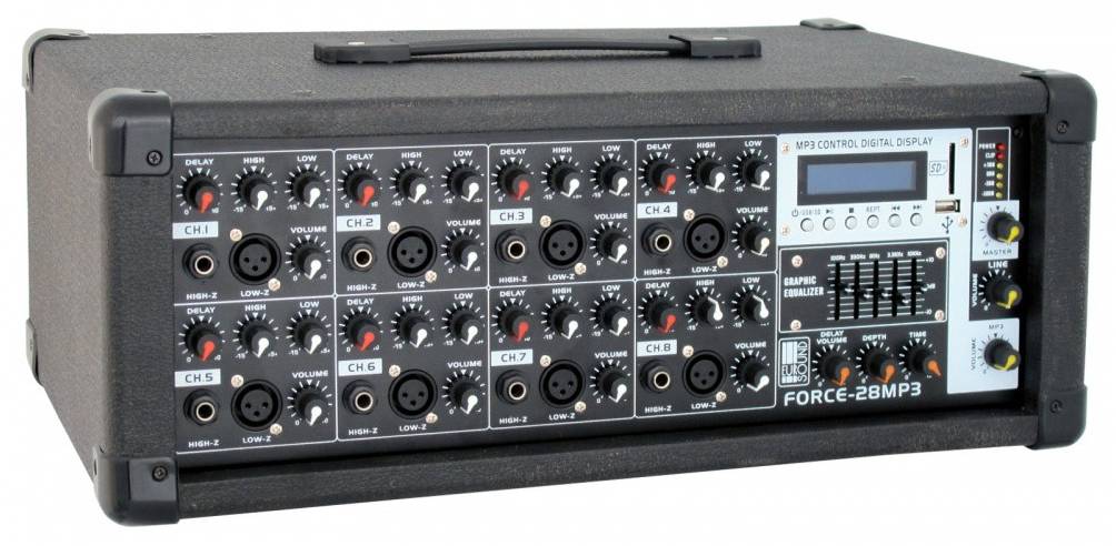 EUROSOUND FORCE-28MP3 - Микшерный пульт
