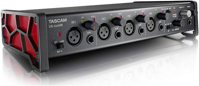 TASCAM US-4x4HR -аудиоинтерфейс USB, АЦП/ЦАП: 24бит/192кГц, USB-C.