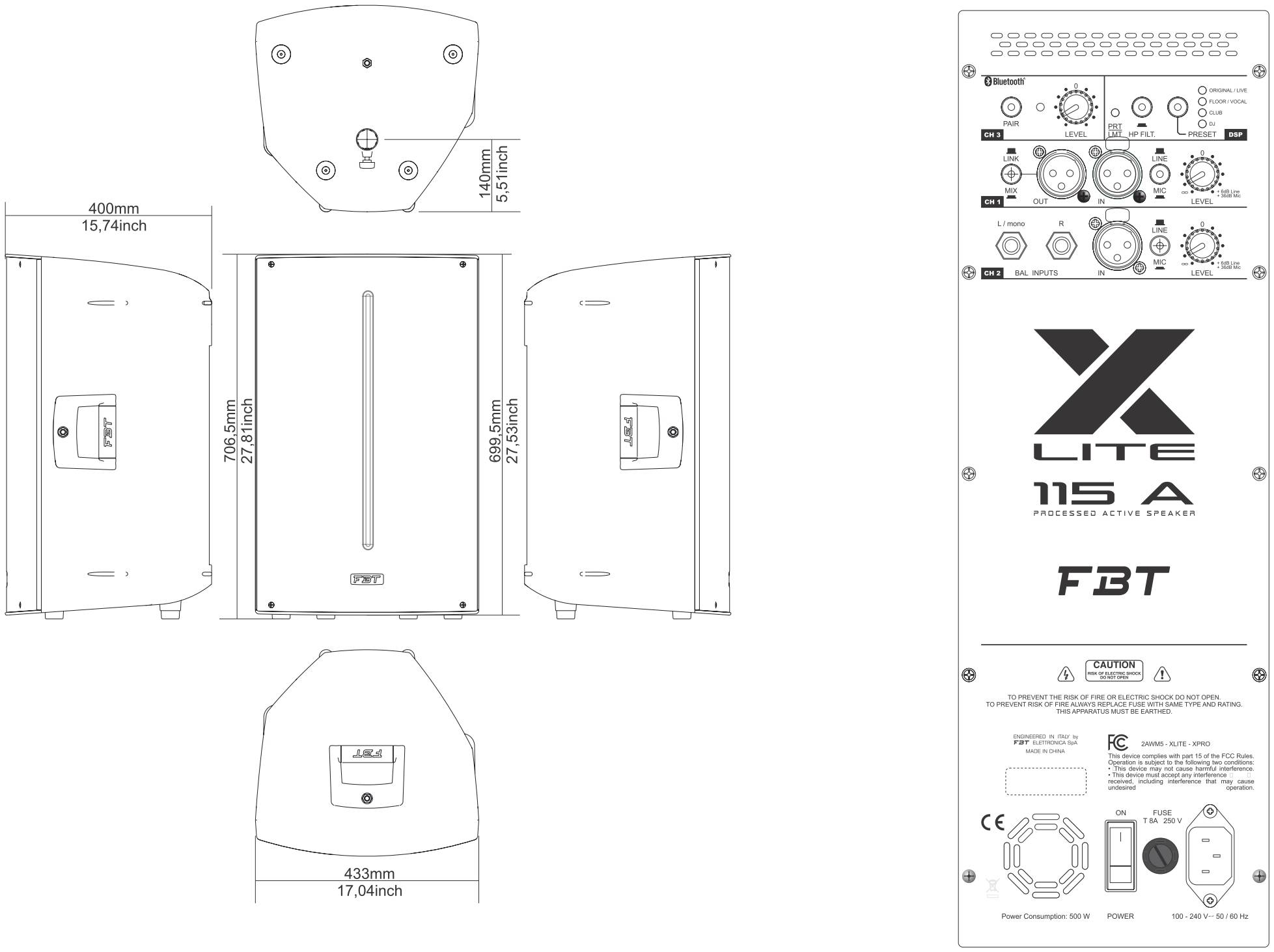 FBT X-LITE 115A - Акустическая система