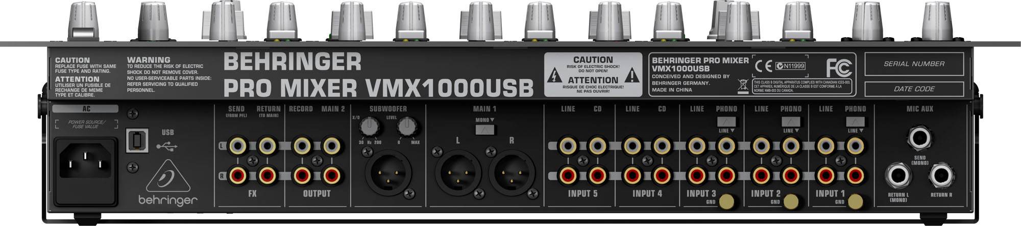 BEHRINGER VMX1000USB PRO MIXER - Профессиональный Dj микшер 