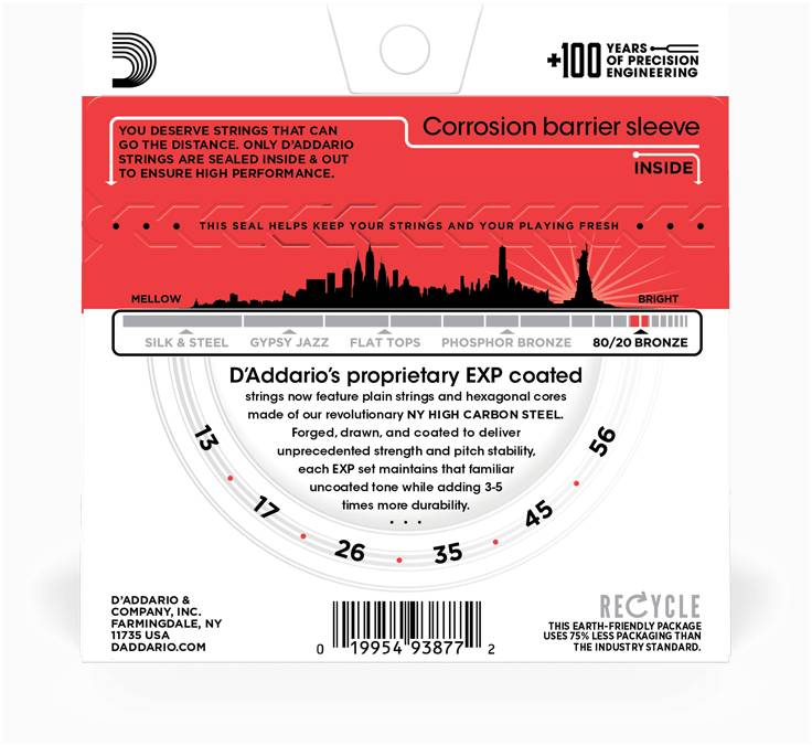 D'ADDARIO EXP12 - Струны для акустической гитары