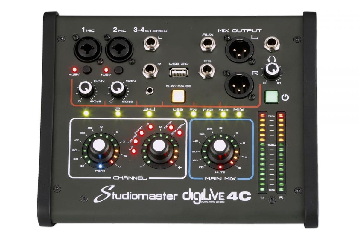 Studiomaster Digilive 4CH - Сверхкомпактный цифровой микшерный пульт