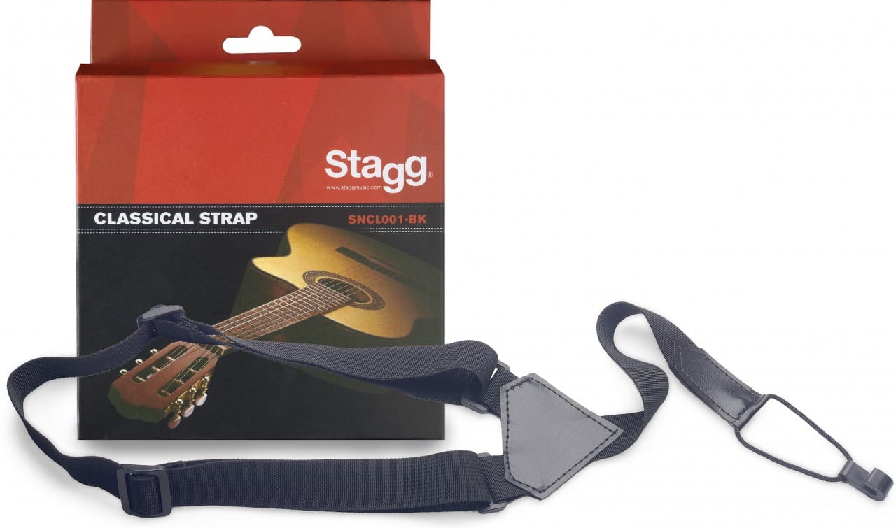 Stagg SNCL001 BK - Ремень для классической гитары и укулеле