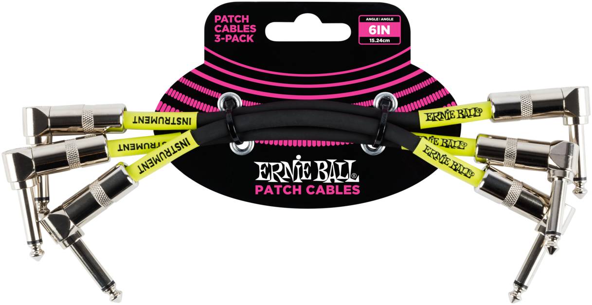 ERNIE BALL 6050, 15см - Инструментальный кабель