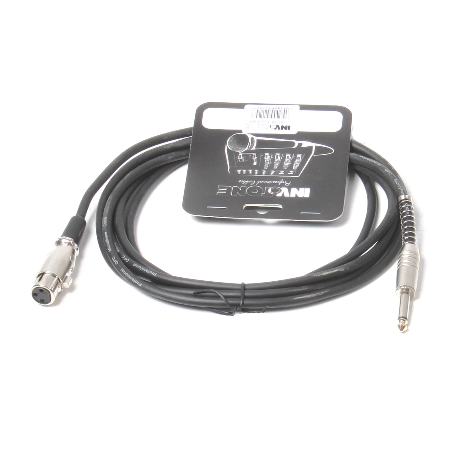 INVOTONE ACM1003 BK - микрофонный кабель , 6,3 джек моно <-> XLR (мама), длина 3 м (черный)