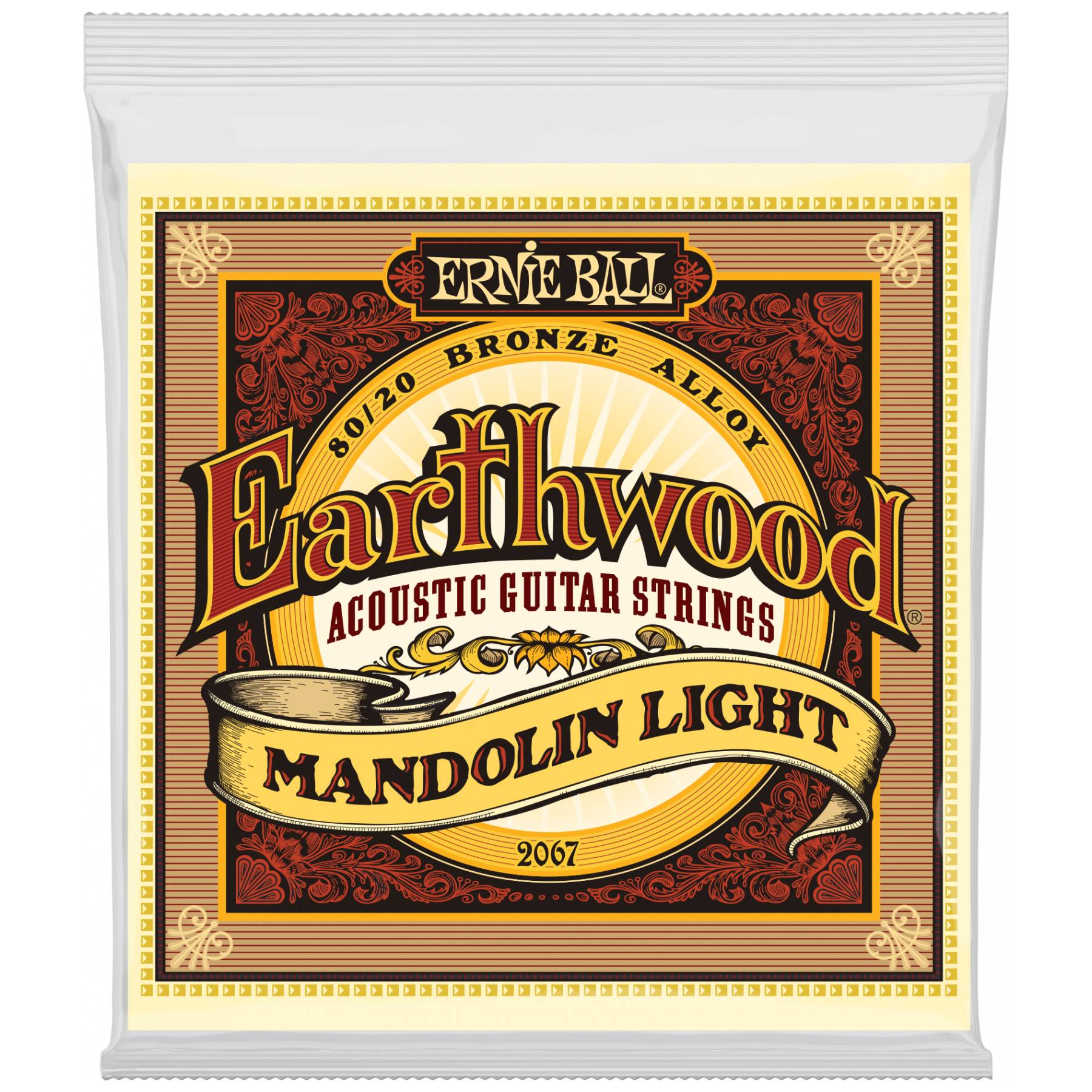 ERNIE BALL 2067 Earthwood 80/20 Bronze Light 9-34 - Струны для мандолины