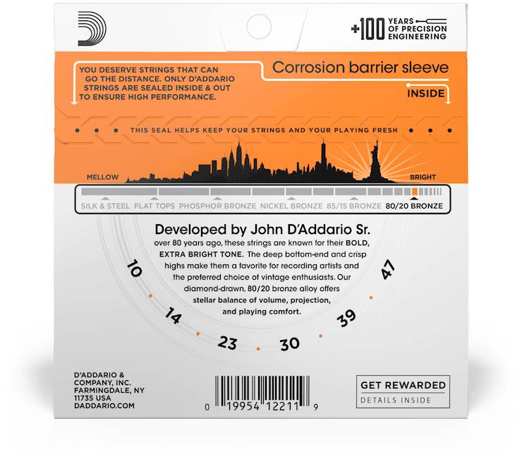 D'ADDARIO EJ10 - Струны для акустической гитары