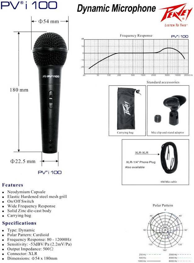 PEAVEY PV MSP1 XLR - Микрофонный комплект