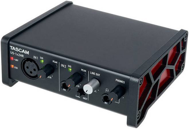 TASCAM US-1x2HR - аудиоинтерфейс USB, АЦП/ЦАП: 24бит/192кГц, USB-C.
