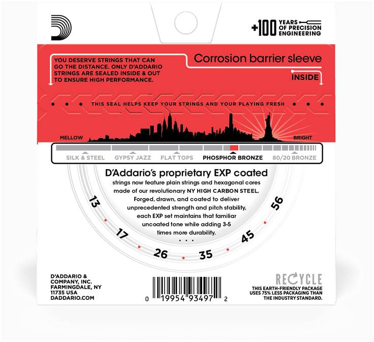 D'ADDARIO EXP17 - Струны для акустической гитары
