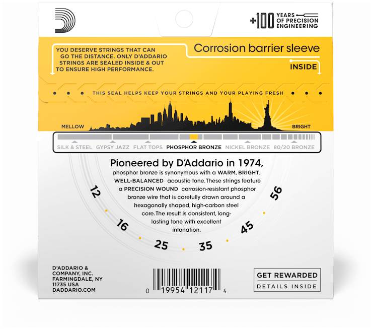 D'ADDARIO EJ19 - Струны для акустической гитары