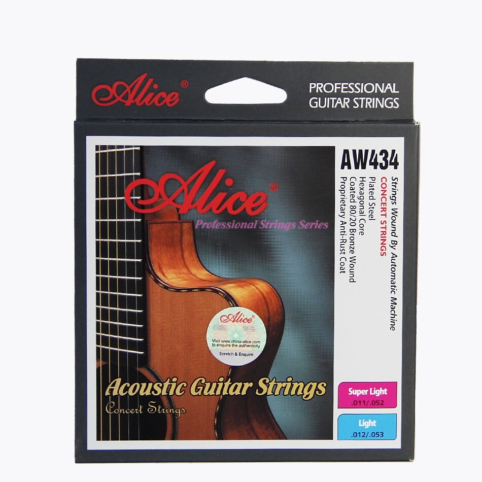 ALICE AW434-L - Струны для акустической гитары, бронза 80/20