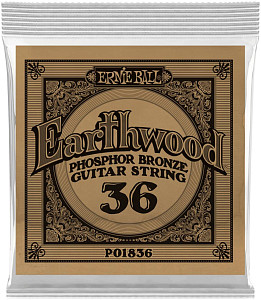 ERNIE BALL 1836 Earthwood Phosphor Bronze .036 - Струна одиночная для акустической гитары
