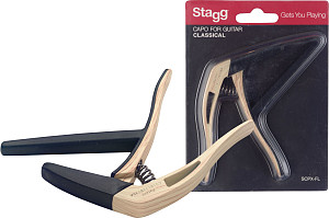 Stagg SCPX-FL CLWOOD - Каподастр для классической гитары