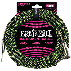ERNIE BALL 6077 - Гитарный кабель, оплетёный. 3,05 м