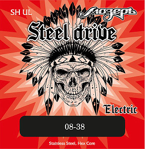 SH-UL Steel Drive Комплект струн для электрогитары, сталь, 8-38, Мозеръ
