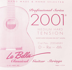 2004MH Отдельная 4-я струна для гитары посеребреная La Bella