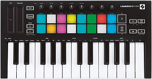 NOVATION LaunchKey Mini MK3 контроллер, 25 клавиш, 16 полноцветных чувствительных...