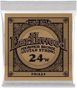 ERNIE BALL 1824 Earthwood Phosphor Bronze .024 - Струна одиночная для акустической гитары