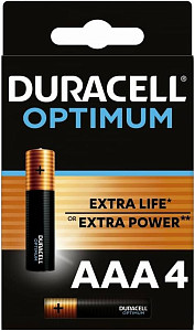 DURACELL LR03-4BL Optimum уп 4 шт - Батарейка тип AAA