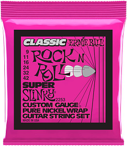 ERNIE BALL 2253 Classic Rock n Roll Pure Nickel Slinky Super 9-42 - Струны для электрогитары