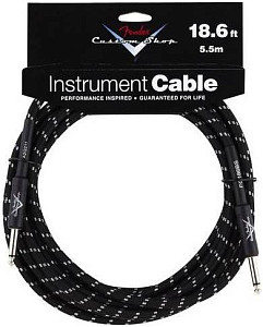 FENDER CUSTOM SHOP 18.6' INSTRUMENT CABLE BLACK TWEED - Инструментальный кабель