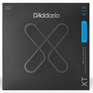 D'ADDARIO XTABR1047-12 - Струны для 12-струнной гитары; Бронза 80/20, 10-47