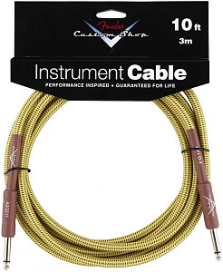 FENDER CUSTOM SHOP 10' INSTRUMENT CABLE BLACK TWEED - Инструментальный кабель